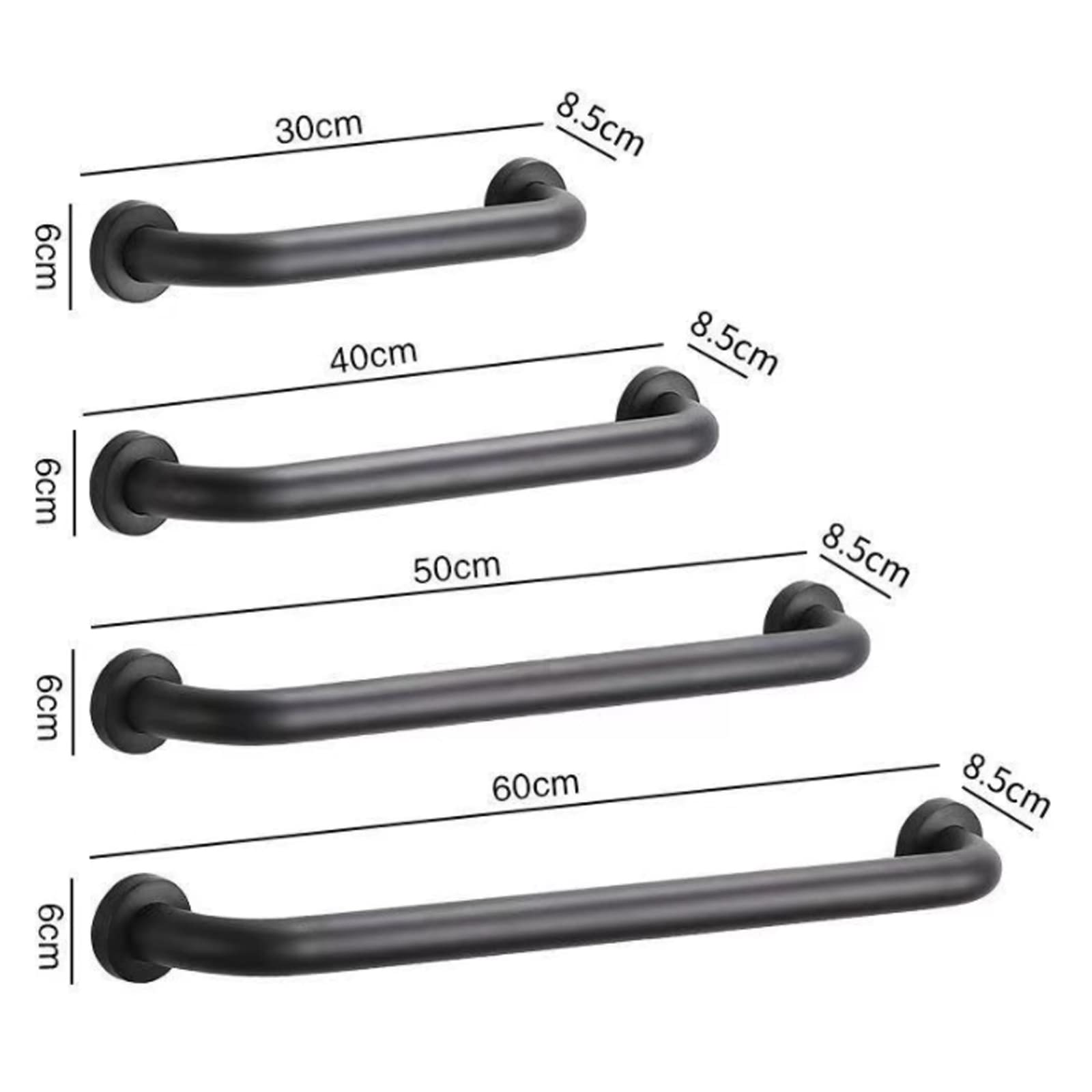 Wanny Grab Bar Poręcze Antypoślizgowe Prysznic Łazienka Uchwyt Bezpieczeństwa Uchwyt Do Montażu Na Ścianie Toaleta Balans Bar Wanna Poręcz dla Starszych Seniorów (60 cm/24 cale)