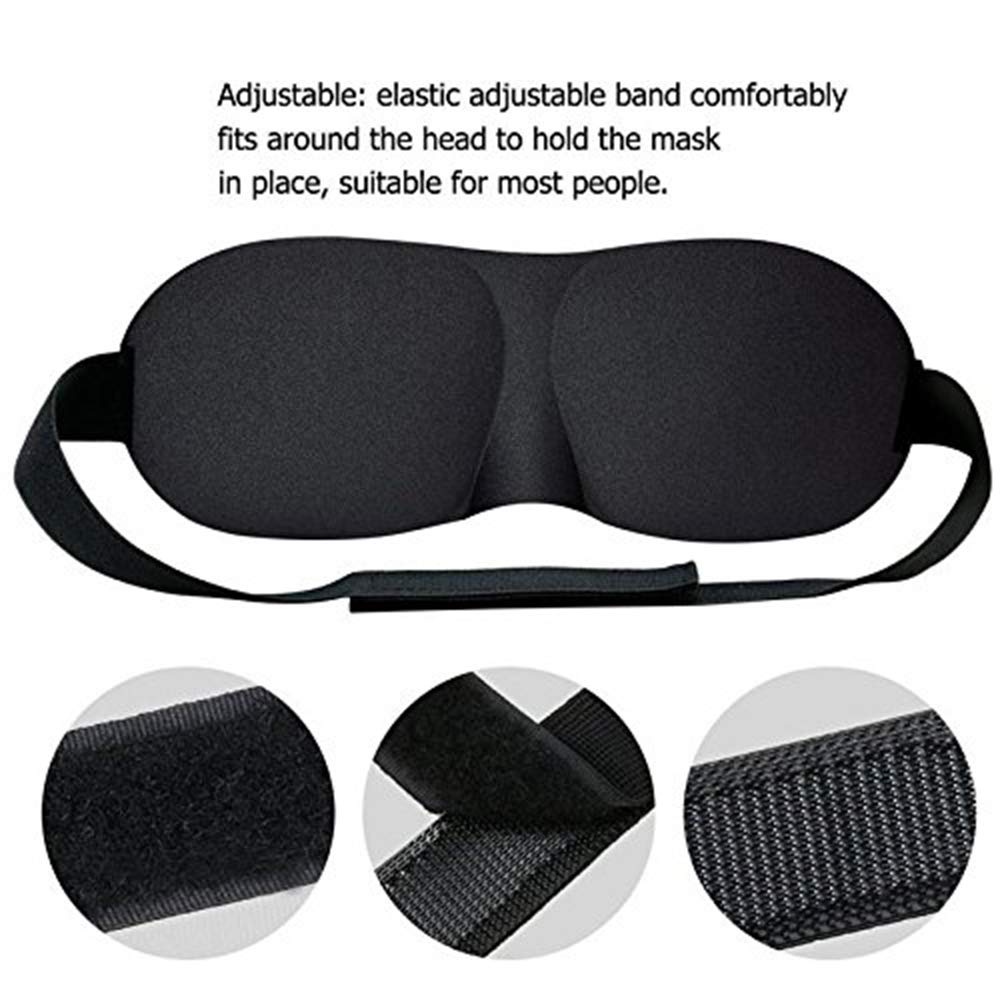 Maschera Per Dormire 3D Ultra Con Coppe Morbide - Luna E Stelle, Morbida, Regolabile, Da Viaggio