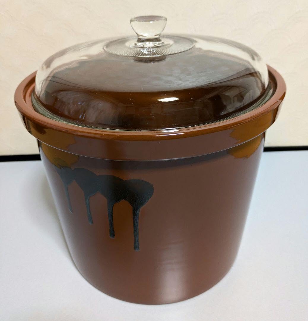 Amazon｜久松 かめ切立型 ガラス蓋付 90L 漬物容器 梅干甕 味噌