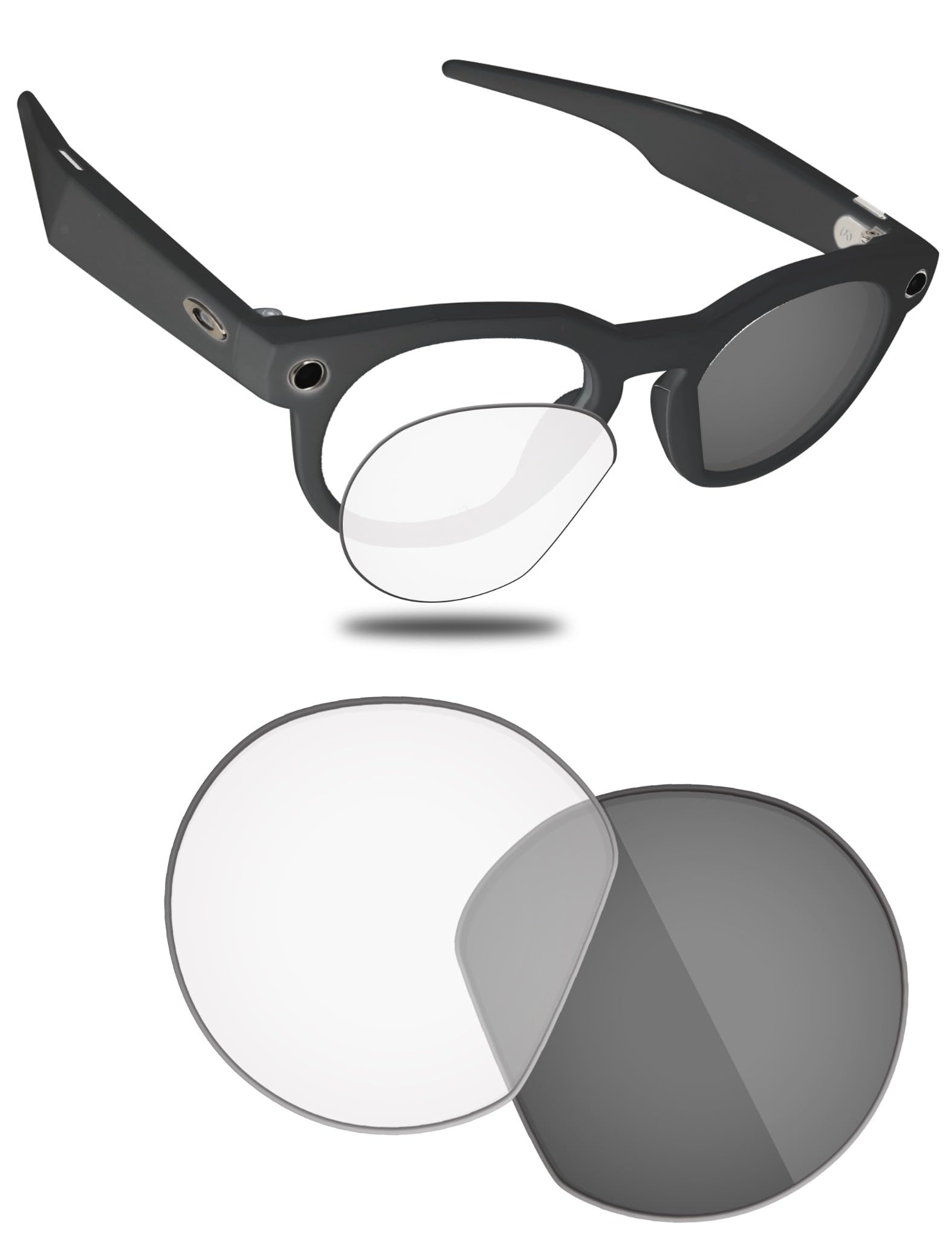 Fiskr Lenti polarizzate di ricambio compatibili con occhiali da sole Oakley Meta HSTN OW8002 da 51 mm, resistenti agli urti e perfettamente compatibili