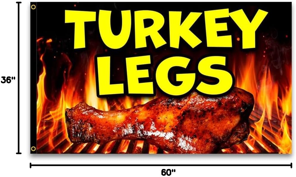 Turkey Legs 3x5 Premium Polyester Flag (Made in The USA)