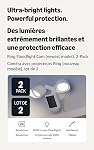 Ring Floodlight Cam, Wired (nouveau modèle), Sécurité de la maison ou des affaires, Rétinal à grande angle 2K Vidéo, 6x Zoom amélioré, Projecteurs ultra-brillants, Noir