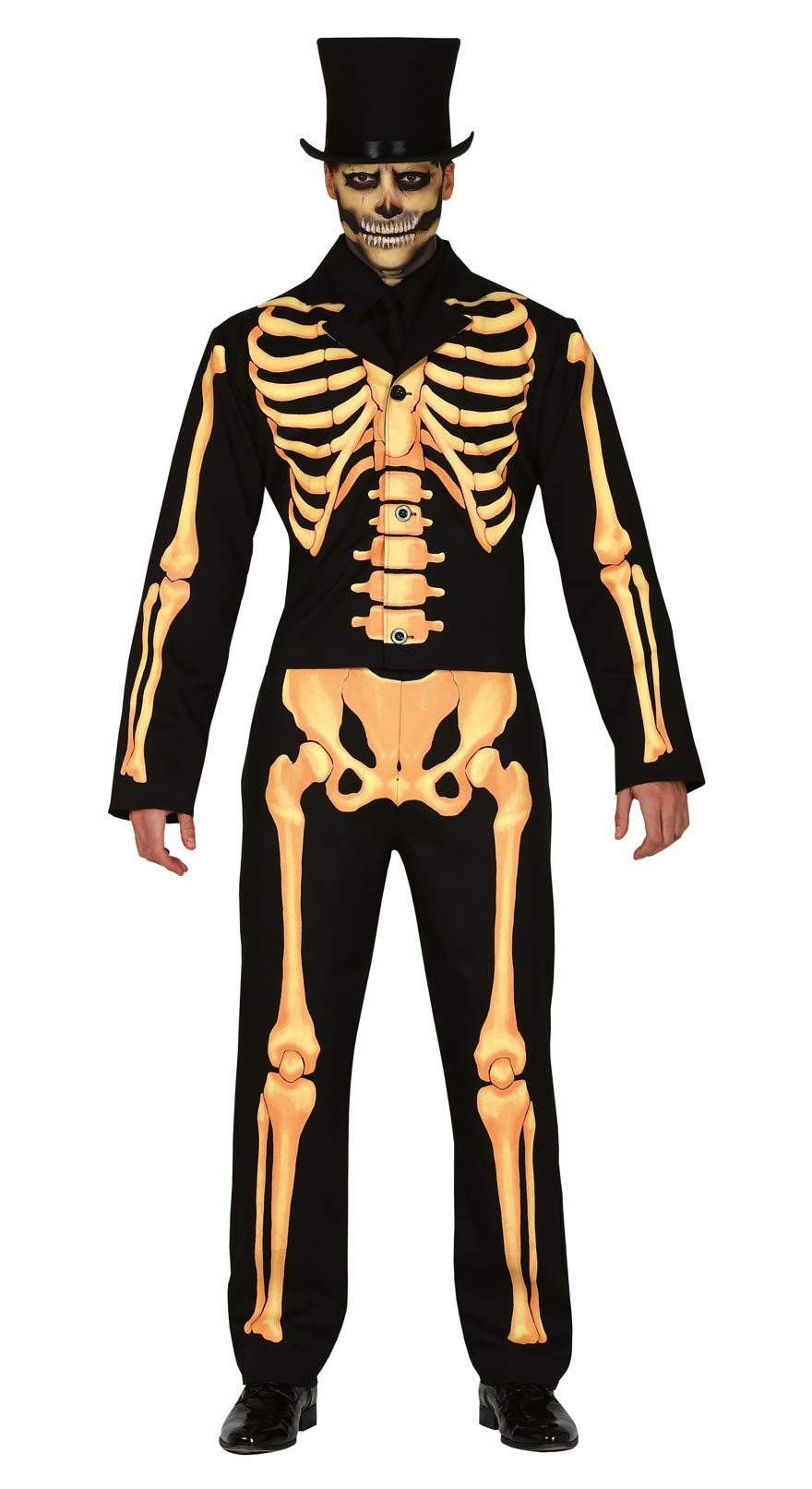 Fiestas Guirca Costume Abito Scheletro Uomo per Travestimento Horror