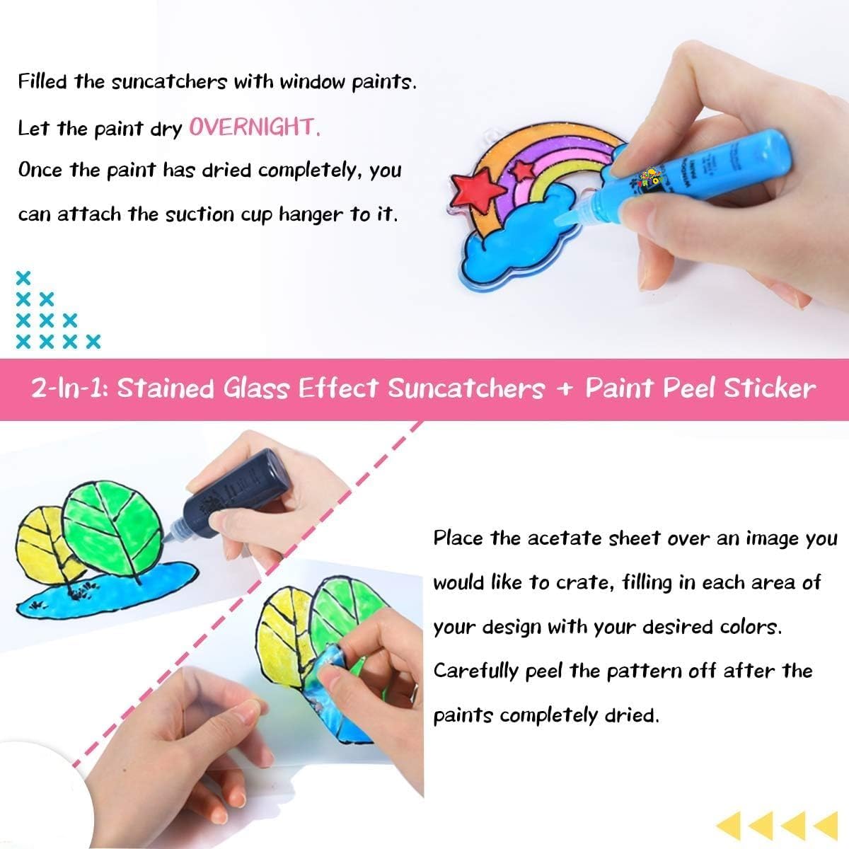 YRTOYS Magic Water ELF Toys, Creative 3D Handmade Magic Gels Toys Homemade DIY Handmade Material Kit (Glitter Window Art- 1), Resin, Multicolor 3