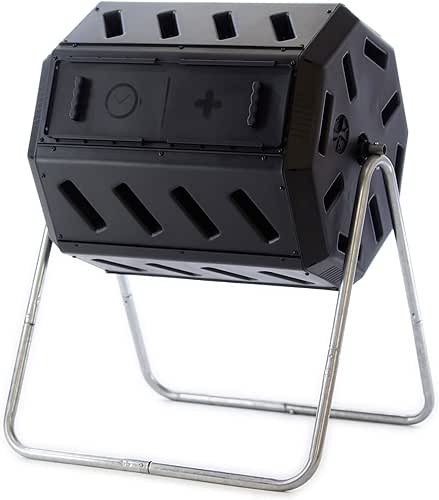 FCMP Outdoor IM4000 Dual Chamber Tumbling Composter Canadian-Made, 100% Recycled