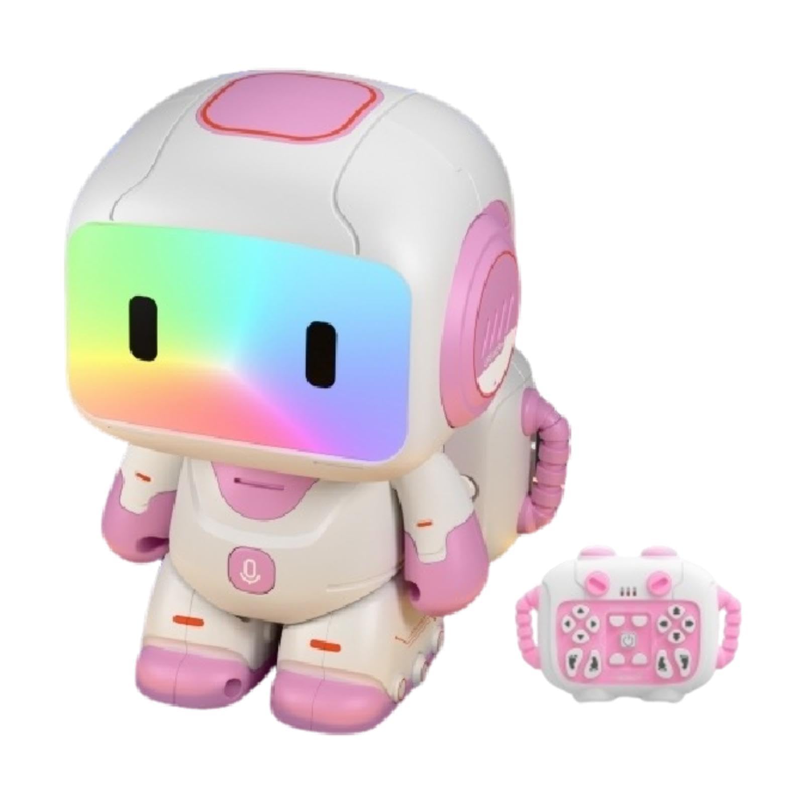 MagiDeal Robot de Juguete con Control Remoto, Regalo de cumpleaños, 3 Niveles de Volumen Ajustables, Inteligente, para niños y niñas, Juguete Educativo, Rosa