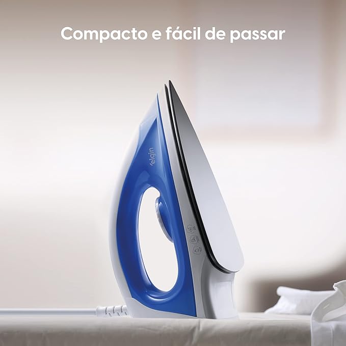 Ferro de Passar a Seco Iron Force Elgin Super Leve Branco e Azul Base Antiaderente 220V Ferro de Passar a Seco Iron Force Elgin Super Leve Branco e Azul Base Antiaderente 220V