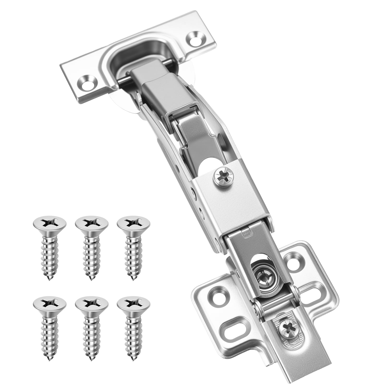 ANBEEISS 1 Set Soft Close Cabinet Hinges, 125 Degree Full Overlay
