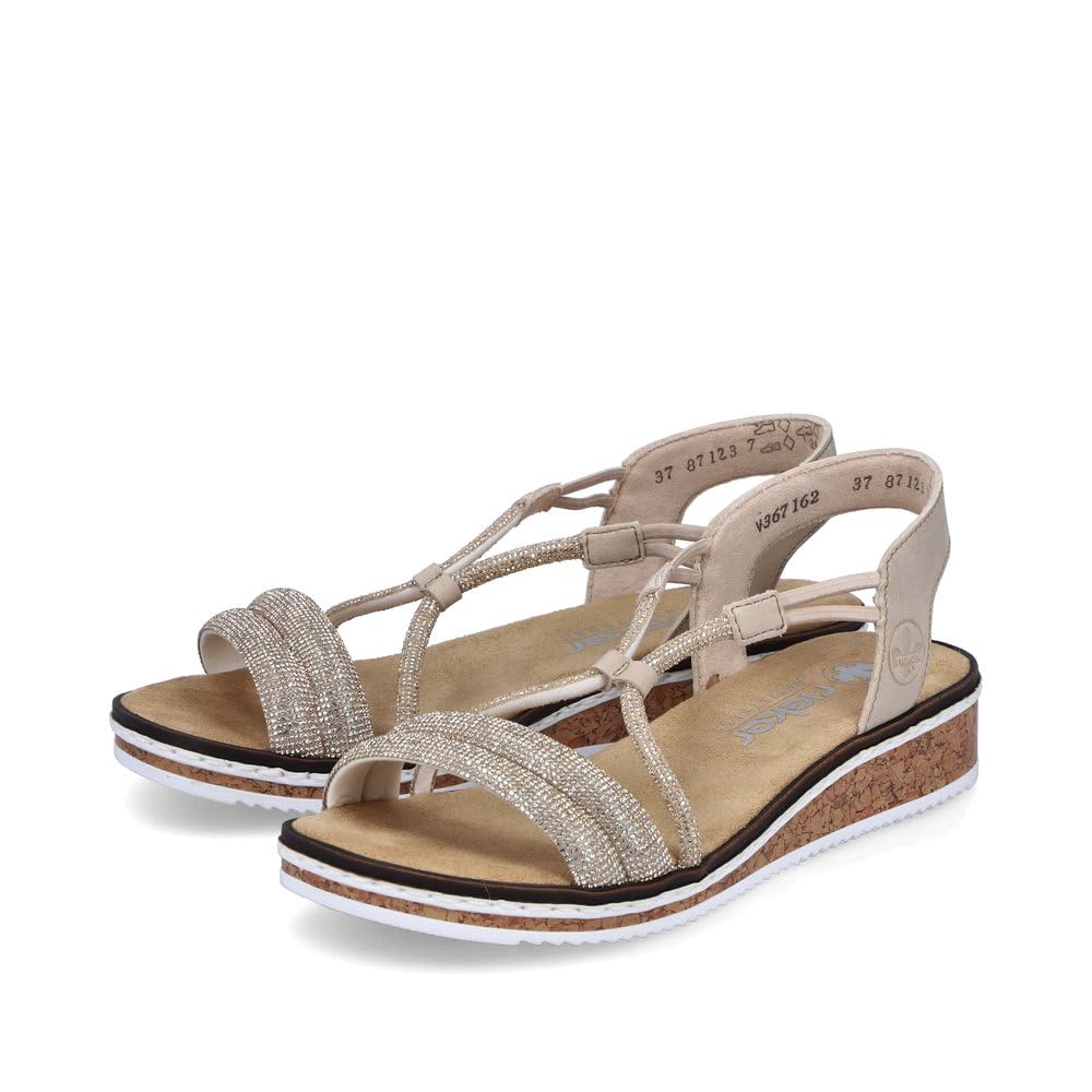 Rieker Damen Keilsandalen V3671, Frauen Sandalen