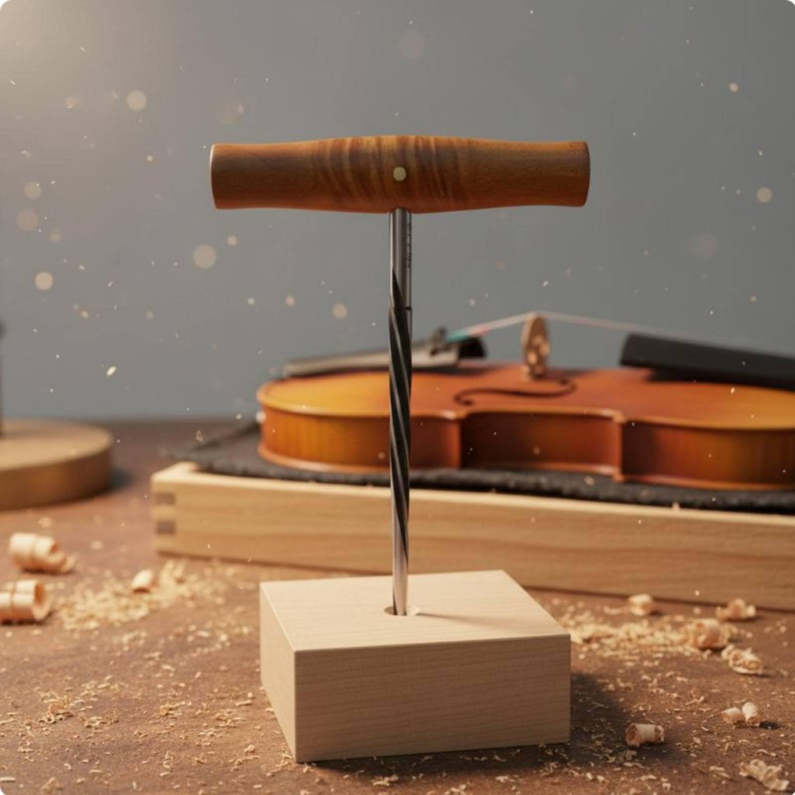 Rasapunta Violino Attrezzo Liuteria Acciaio Alta Durezza Funzione Rastrematura Precisa Manico Diritto Adatto per Falegnami Artigiani Musica Classica, Manico A I, Per Violino Grande