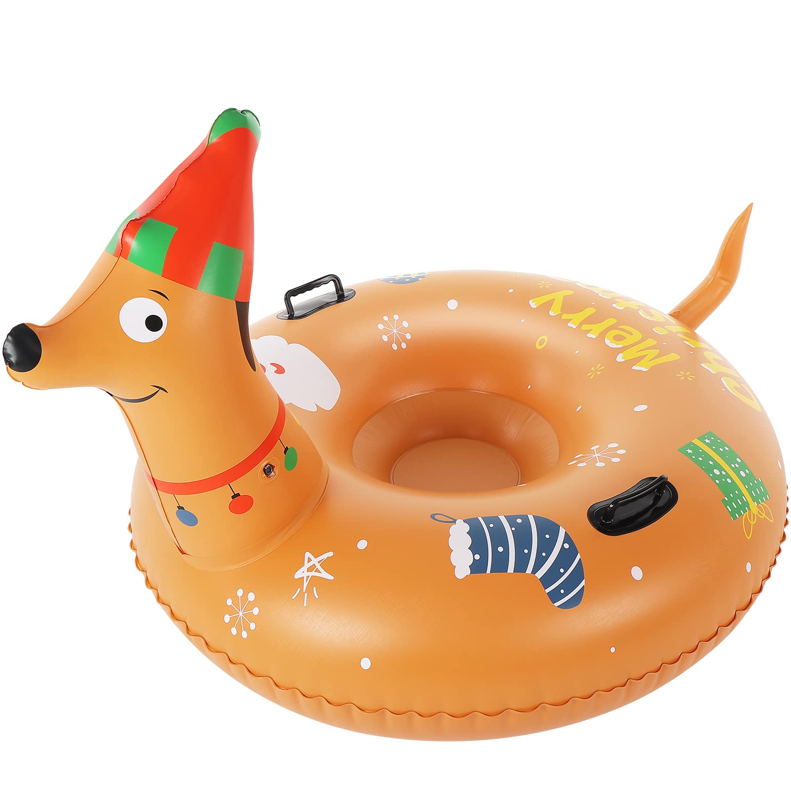 Brace Master Snow Tube, 51Inch Snow Sleds Heavy Duty, Inflatable Snow Tubes for Sledding, Winter Tube for Kids and Adults, 6mm Thickness Material with Reinforced Handles , Winter Outdoor Fun for Birthday, Christmas