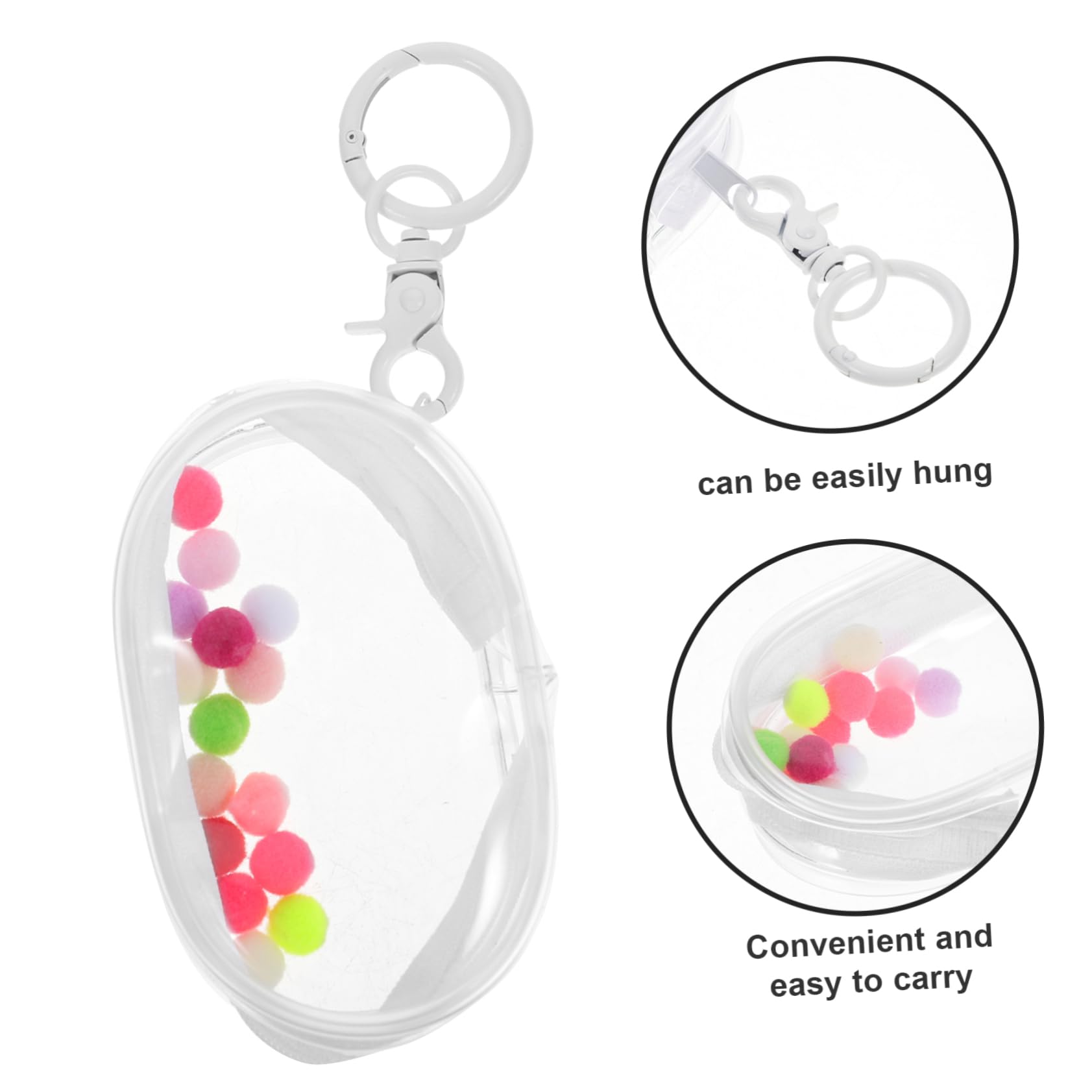 Bolsa Transparente Con Gancho Para Figuras Pequeñas | Tamaño 9,5x6,2x4 Cm | Material PVC, Visibilidad Total | Para Transportar, Almacenar O Exhibir Muñecos