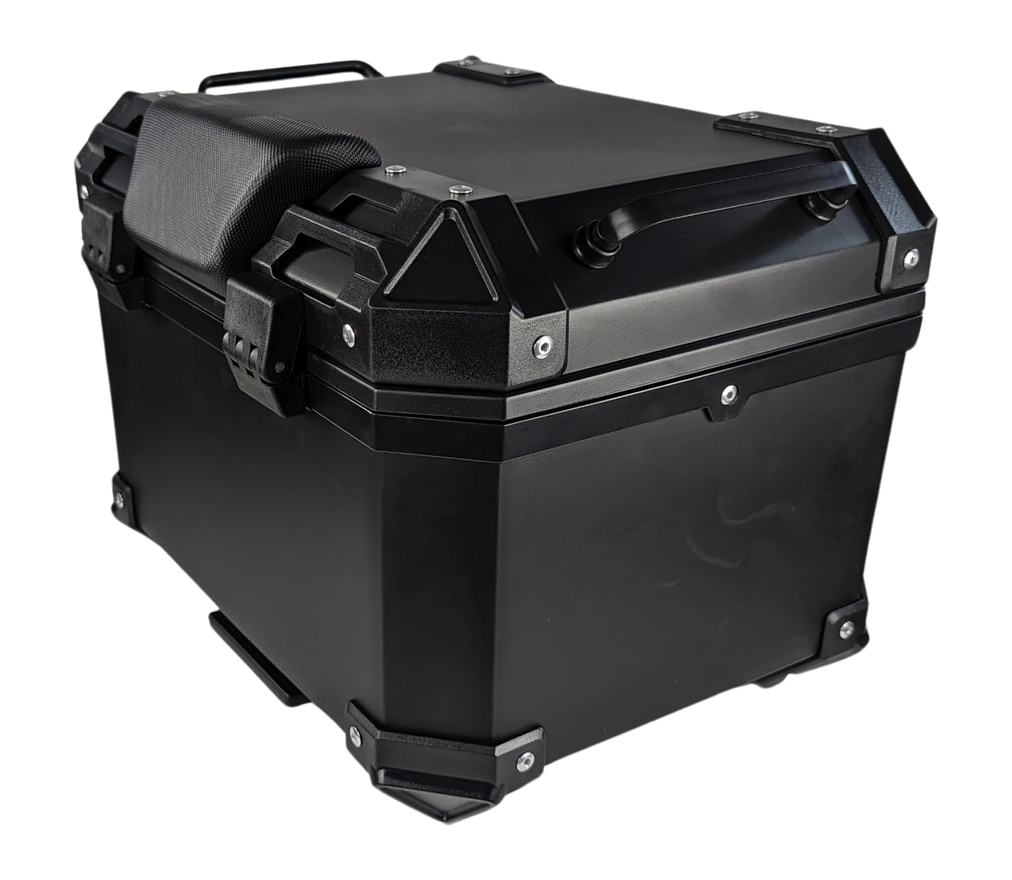 Mlink Baúl de Moto Universal 36L con Respaldo Lumbar ABS Negro Cuadrado Cerradura con Llave Carga Máx 15kg