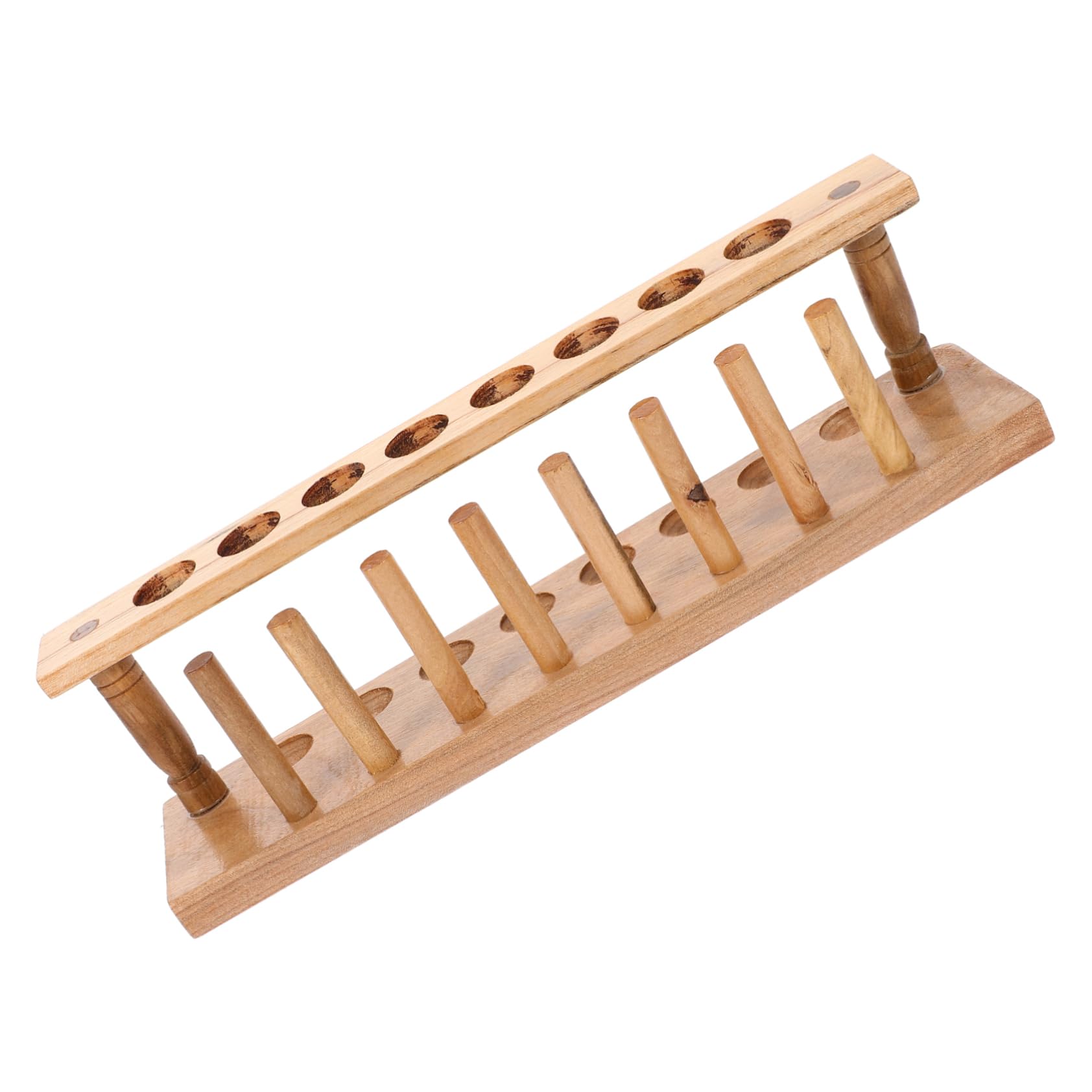 Mobestech 5stücke Holz Reagenzglas Gestell Für Reagenzgläser Stabiler Und Eleganter Aufbewahrungsständer Für Laborbedarf Und Wissenschaftliche Experimente Für Forschung Und Schulbedarf