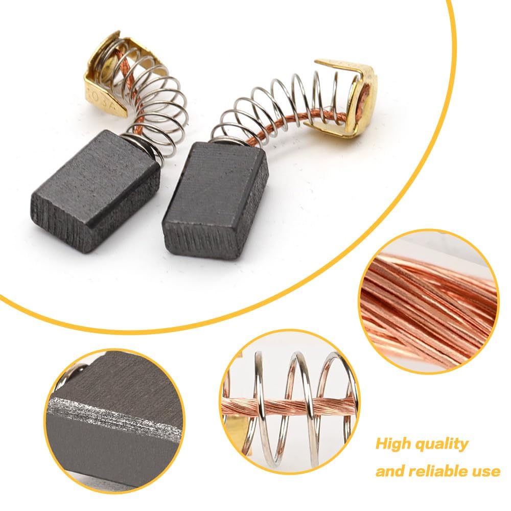 Spazzole di Carbone di Ricambio,20 PCS smerigliatrice angolare Spazzole Carbonio Motori Elettrici 6 * 10 * 16, Spazzole per Motori a Carbone per Trapano Elettrico Motore