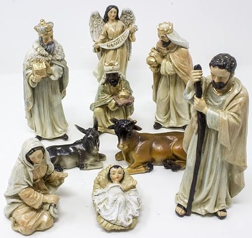 Joy Christmas Natività in Resina Bianca Completa