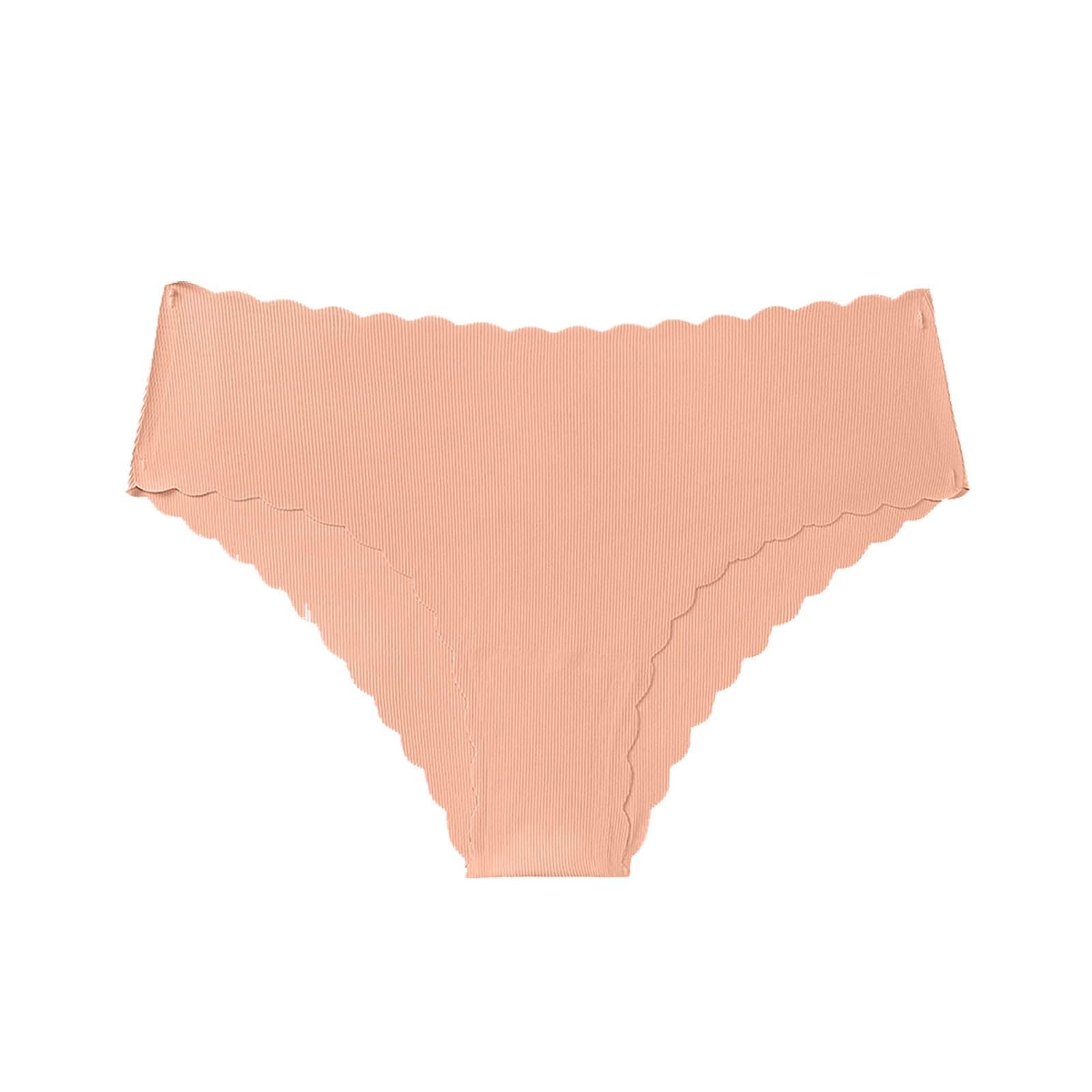 Cotton Underwear for Women Comfortable Seamless Briefs Low Waist Wave Soild Panties Stretch Soft Breathable Thongs