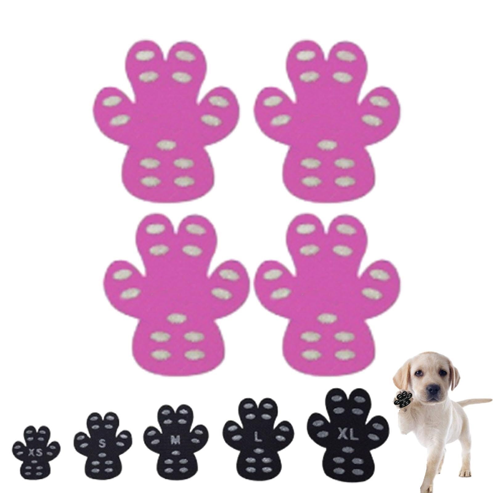 Rolipet Dog Slip Stopper Pads,Anti-Slip Dog Paw Protector,Peel And Stick Dog Shoe For Heat Pain Relief,Invisible Dog Patch Insoles,Paw Pads Protectors For Slipping On Smooth Floors(Pink,L 1.69-1.96(W*