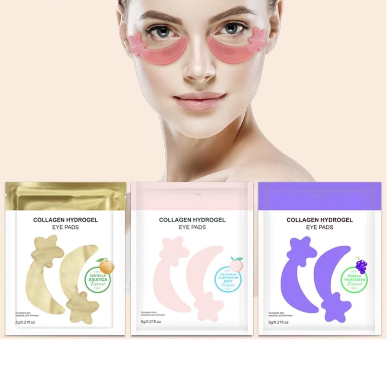Azonee Under Eye Patches, Rose Hydro-gel Under Eye Mask Amino Acid and Collagen, Under Eye Mask for Face, Dark Circles and Puffiness, Beauty and Personal Care, 30 Pcs