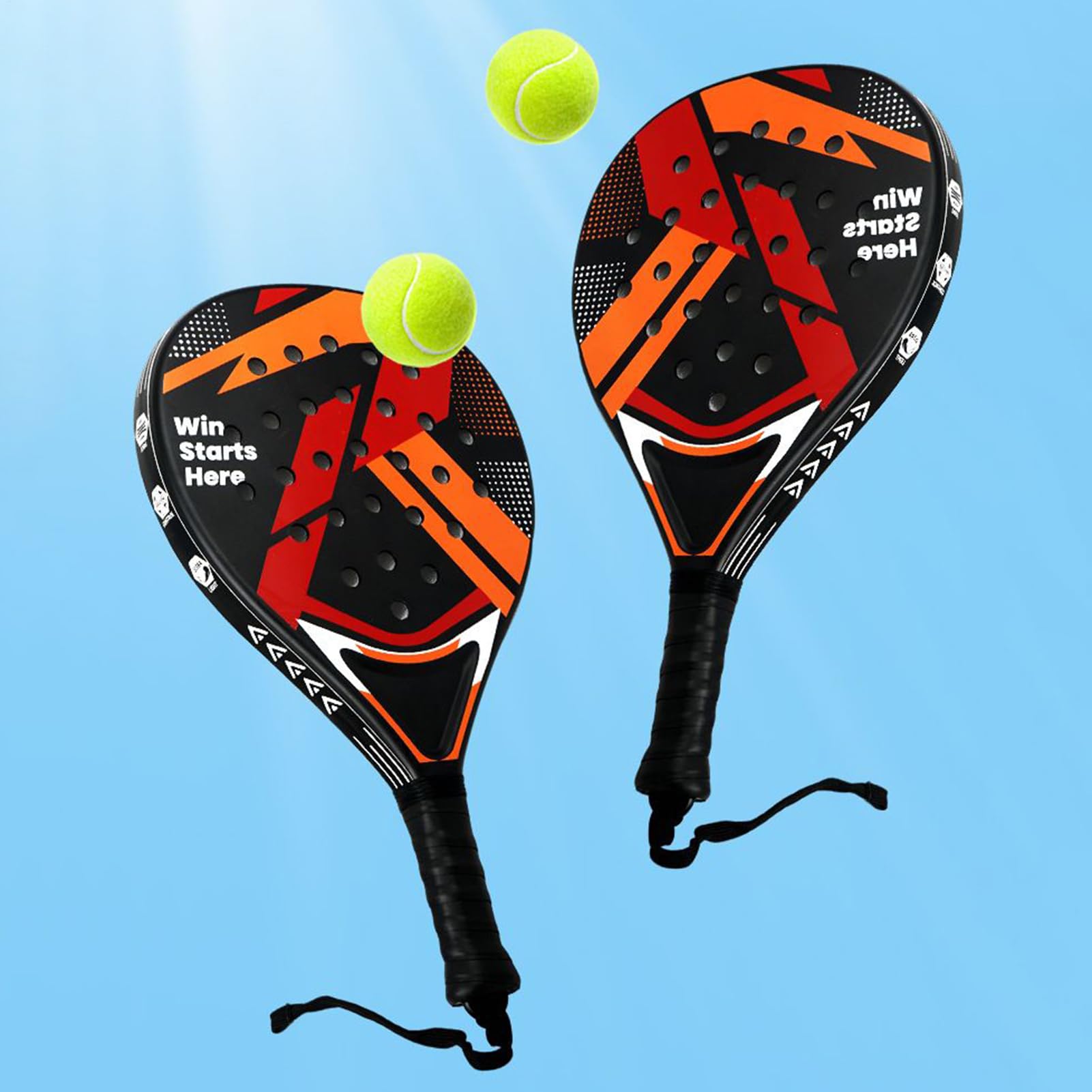 Raquette de Tennis pour Adultes Équipement Sportif Léger et Antidérapant | Set de Tennis de Loisir pour Adultes pour Femmes Jeunes Plage Intérieur Jardin Entraînement Sport Loisirs