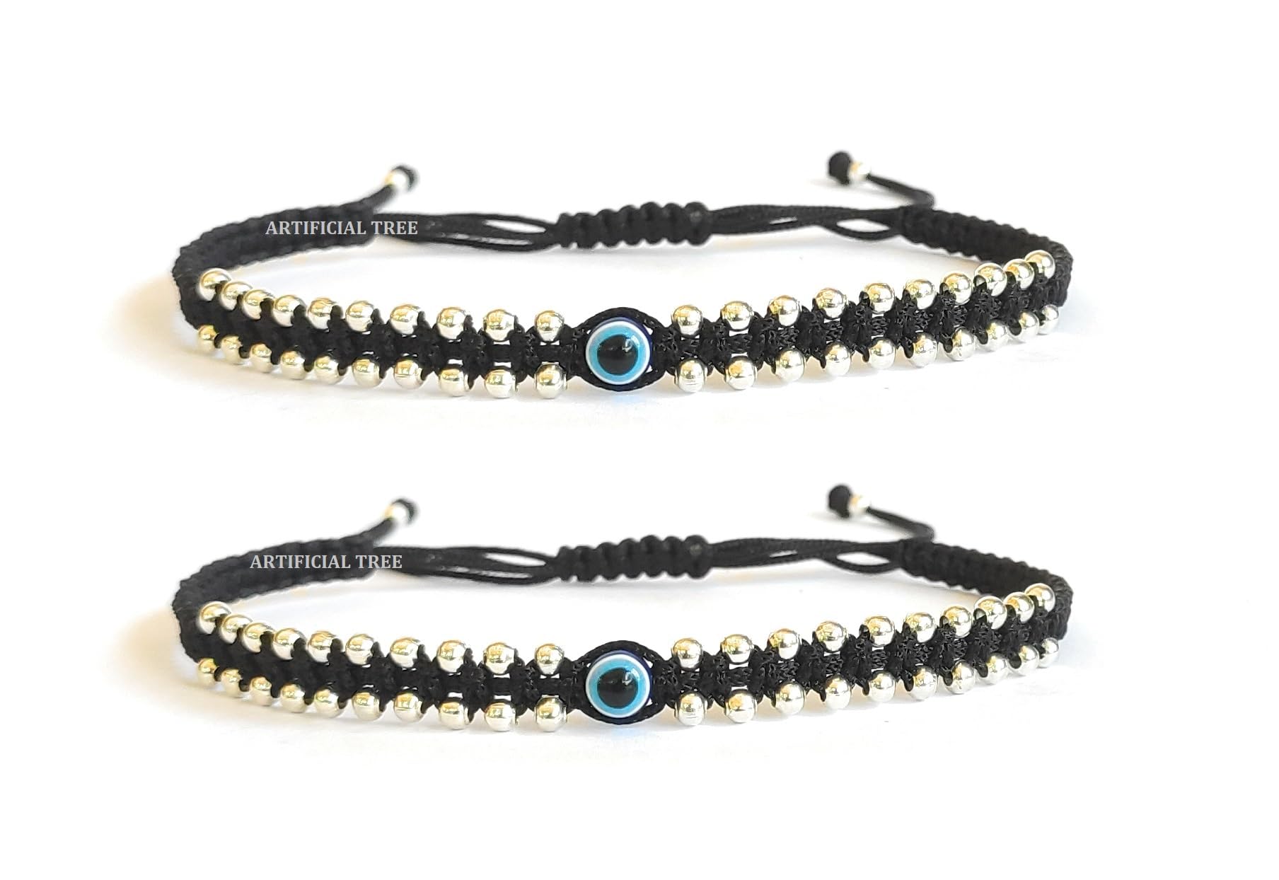 ARTIFICIAL TREE German Silver Charms Black Thread Adjustable Anklets for Women and Girls | Nazar Battu - 2 Piece Set (AT ANK 071) (B0CJ34GJQH) Amazon Price History, Amazon Price Tracker