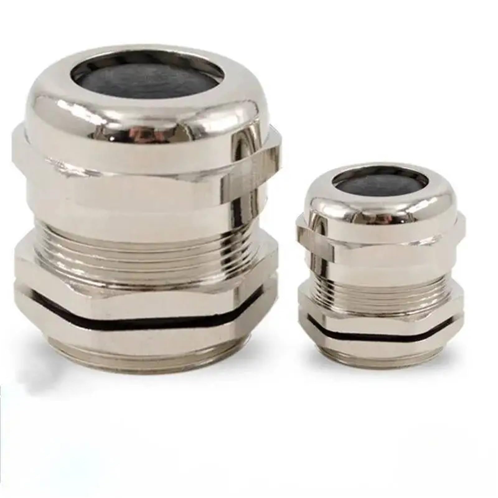 20 pezzi M10*1 in ottone nichelato, giunto impermeabile for cavi, premistoppa in acciaio inossidabile 304, testa pressacavo PG