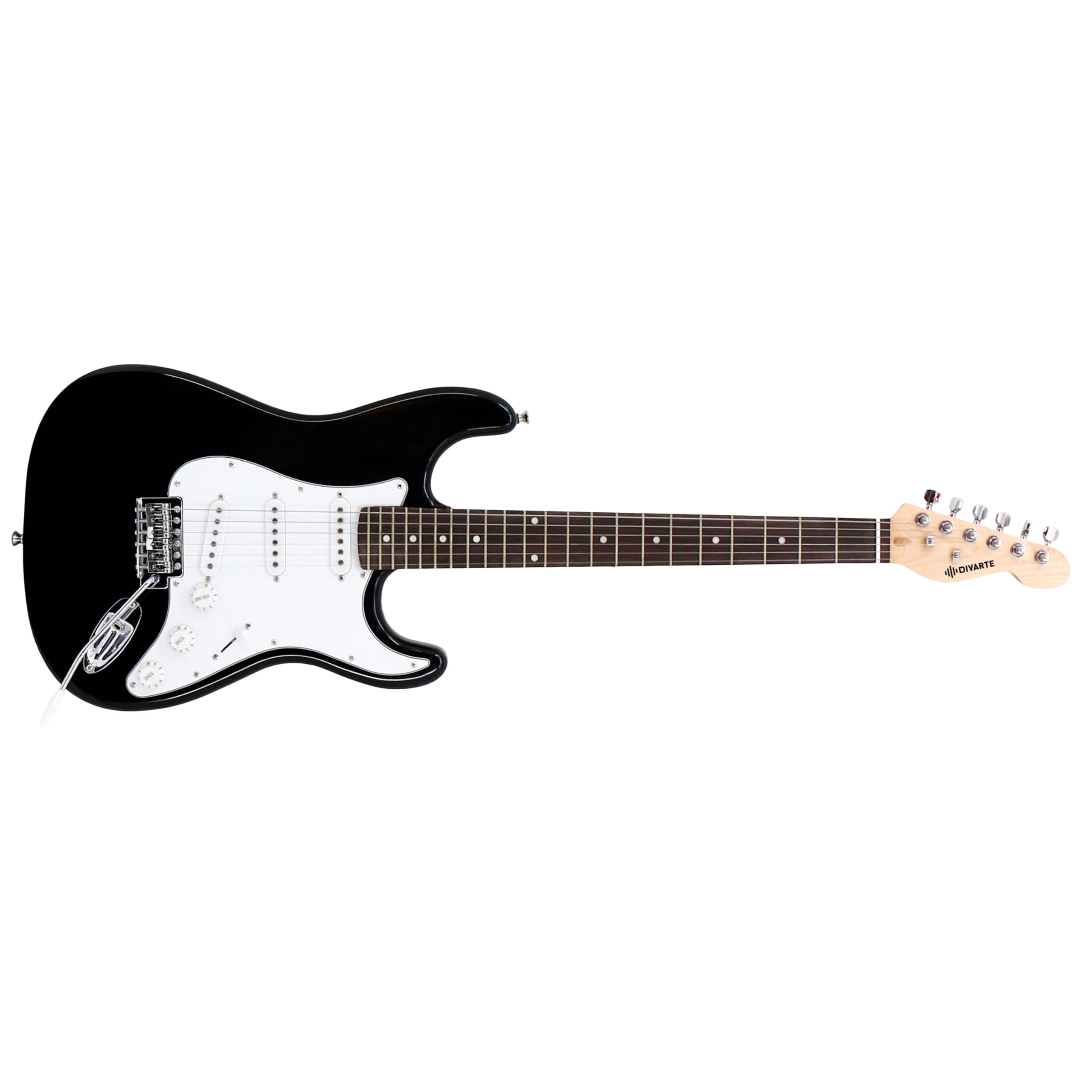 Pack Guitare Électrique ST 4/4 Black + Ampli guitare GA-20 20W, Housse, Sangle, Accordeur, Médiators, Câble, Cordes – Kit Débutant Adulte et Adolescent Rock, Pop, Blues