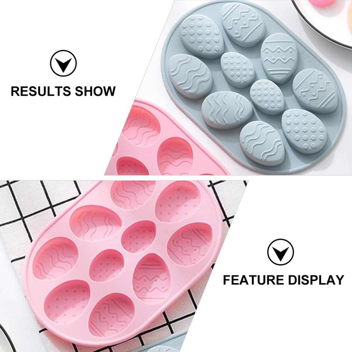 Amosfun Lot De 3 Moules À Gâteaux En Silicone Pour La Cuisson Lot De 10 En Forme De Pâques Biscuits Numériques Non Nettoyants Outil Décoratif Pour Gâteaux De Pâques 2 Pièces X 3