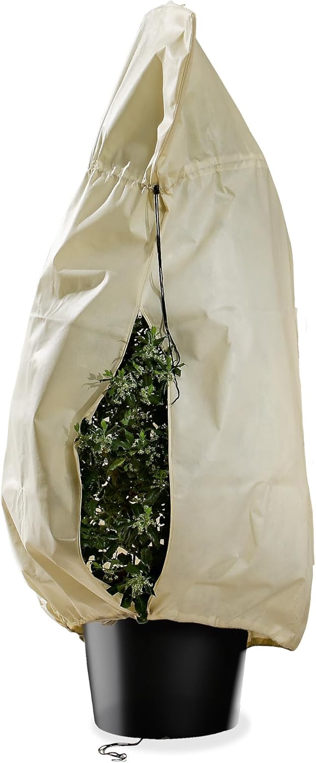 Bio Green Premium Kübelpflanzensack Window XXL | Olivenbaum Winterschutz | Frostschutz & Winterschutz | Schutzhülle Kübelpflanzen +Sichtfenster | Pflanzenschutz - 180 x 120cm