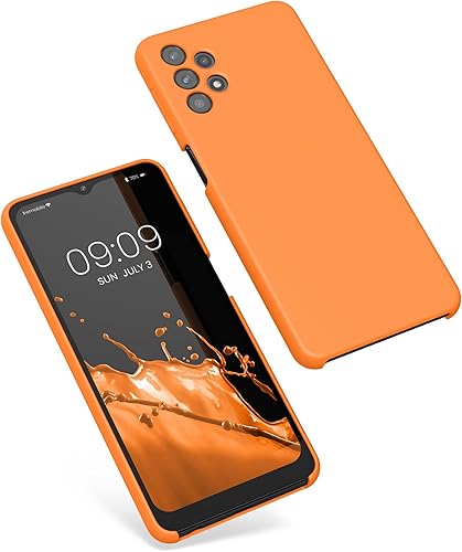 Miniatura 5 de kwmobile Funda compatible con Samsung Galaxy A32 5G - Funda de silicona TPU con acabado suave - Naranja afrutado
