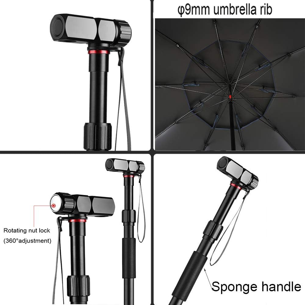 LYGSWDB Ombrellone da Esterno inclinabile per Esterni, Doppia Impermeabile, ombrelloni con Rotazione a 360 °, ombrellone da Spiaggia