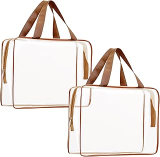 Juego de 2 bolsas de aseo de viaje de PVC tra...