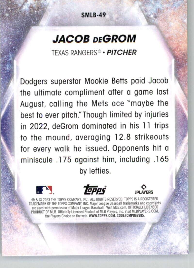 Amazon.com: 2023 TOPPS STARS OF THE MLB #SMLB-49 JACOB DEGROM