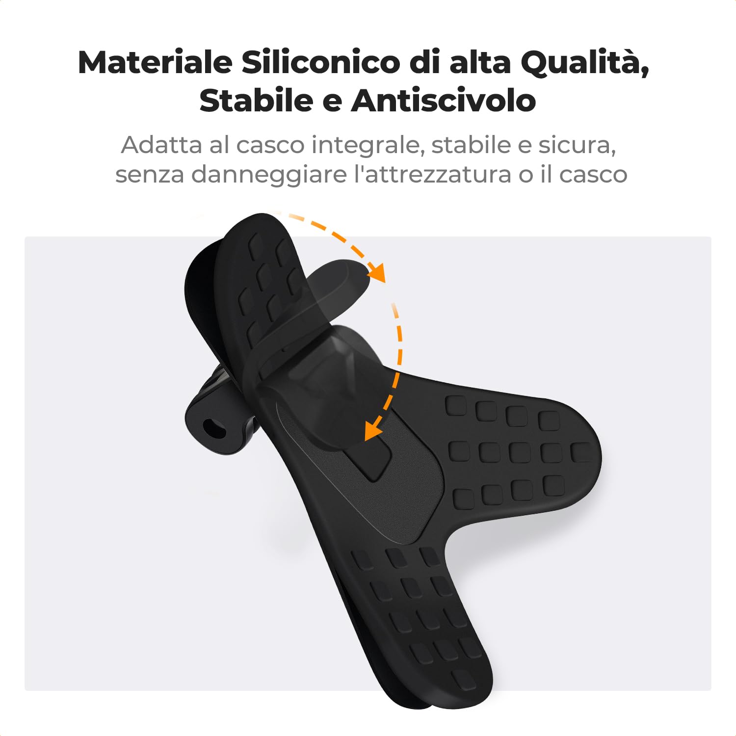 K&F CONCEPT Supporto per Casco Moto da Mento, compatibile con GoPro Hero 13/12/11/10/9/8/7, DJI Osmo Action 5 Pro/4/3/360, Insta 360 Ace Pro/2/X5/X4/X3, AKASO, dotato di base a Y, Silicone antiscivolo