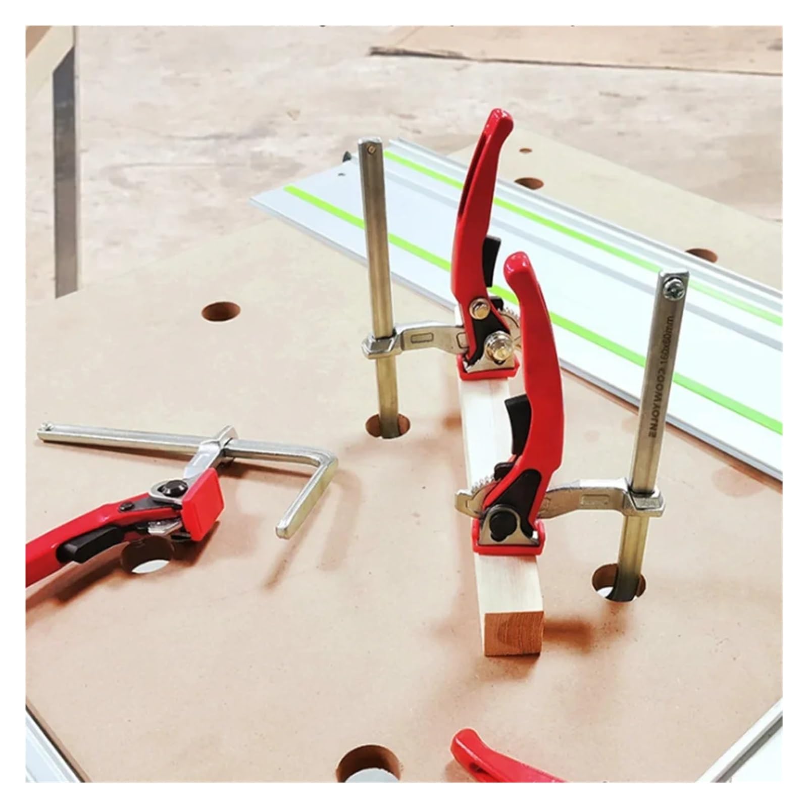 Hebelzwinge Ganzstahl 2PCS 160x60mm Schnellführungsschienenklemme F Klemmung for und System-Handwerkzeug