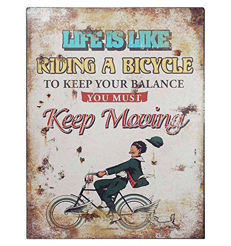 Blechschild Albert Einstein \"LIFE IS LIKE RIDING A BICYCLE...\" Nostalgie Blechschild Albert Einstein \"LIFE IS LIKE RIDING A BICYCLE...\" Nostalgie