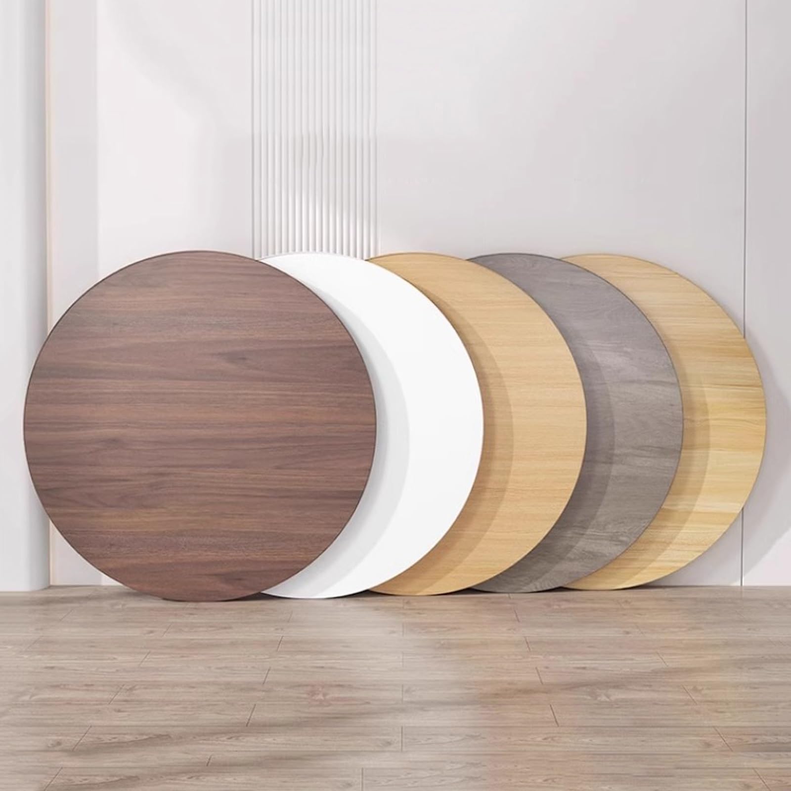 Okrągły dębowy blat stołu do jadalni - 100 cm wszechstronny design do projektów kuchennych i salonowych - stylowy panel meblowy