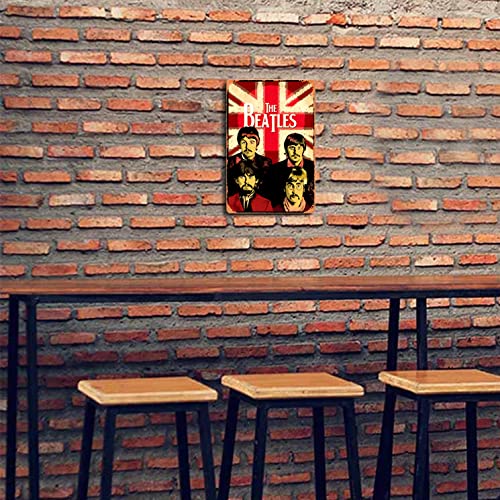 Fengyin Art Retro Metal Signs, Band Tin Sign Decorative, Vintage Tin Sign Painting Gifts For Beatles Fans, Classic Rock For Pub Bar Decor, Size 20X30Cm 8"X12"(20Cmx30Cm) Vintagetin-0107 #TOP3