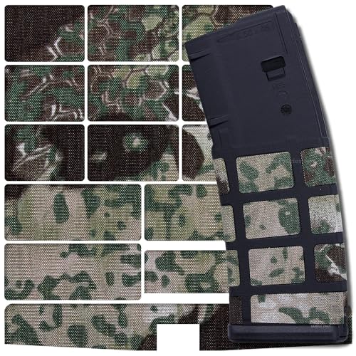 EDC Wrap - PMAG Magazine Wrap - Cordura (500D) - (Compatible with Kryptek Obskura Transitional) - Adhesive Fabric Wrap for PMAG Magazines - PMAG Grip Enhancement Fillers