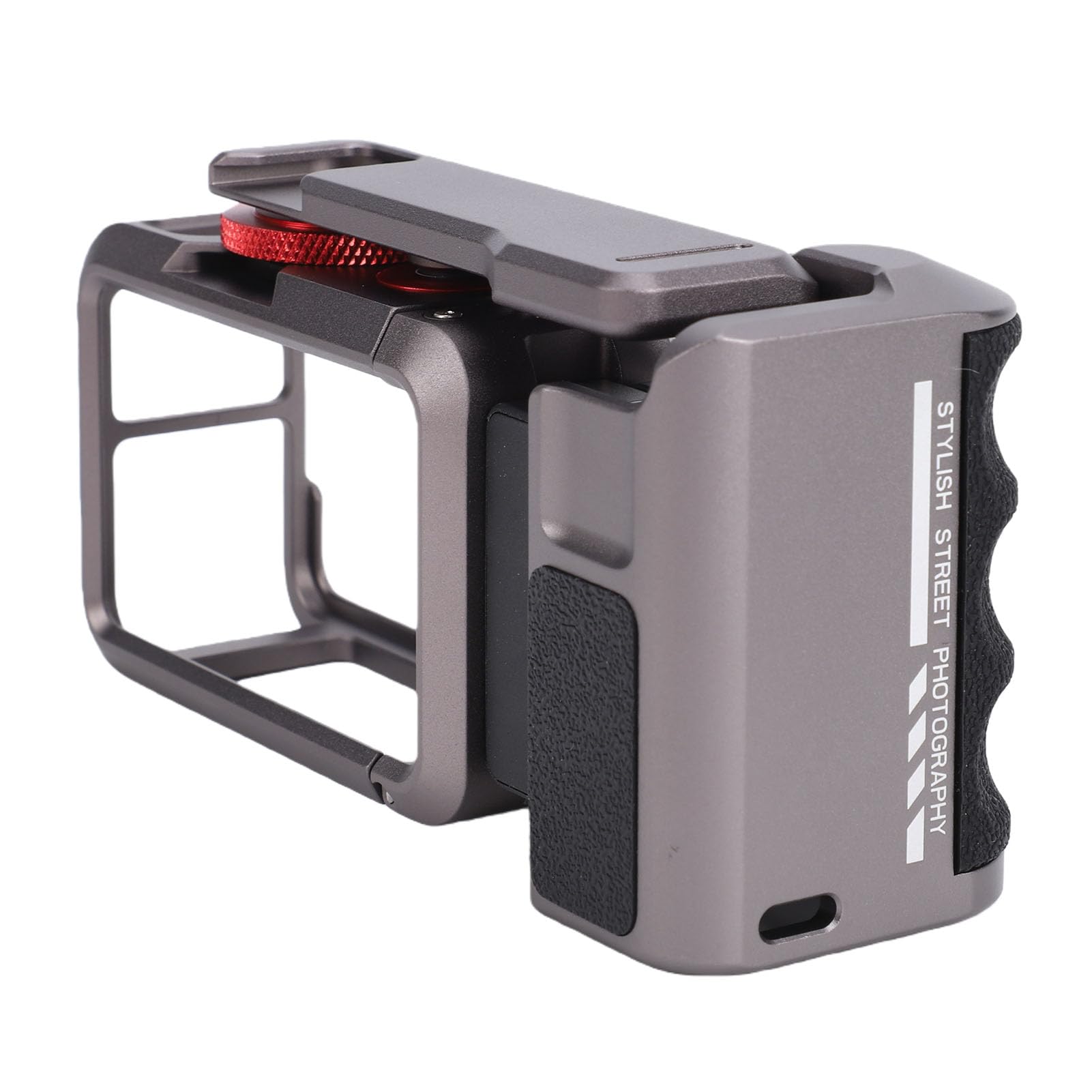Sxhlseller Maniglia Ergonomica per Fotografia di Strada per 5 Pro |Impugnatura a Gabbia in Metallo con Chiave per Altalena e Supporto per Pattino Freddo
