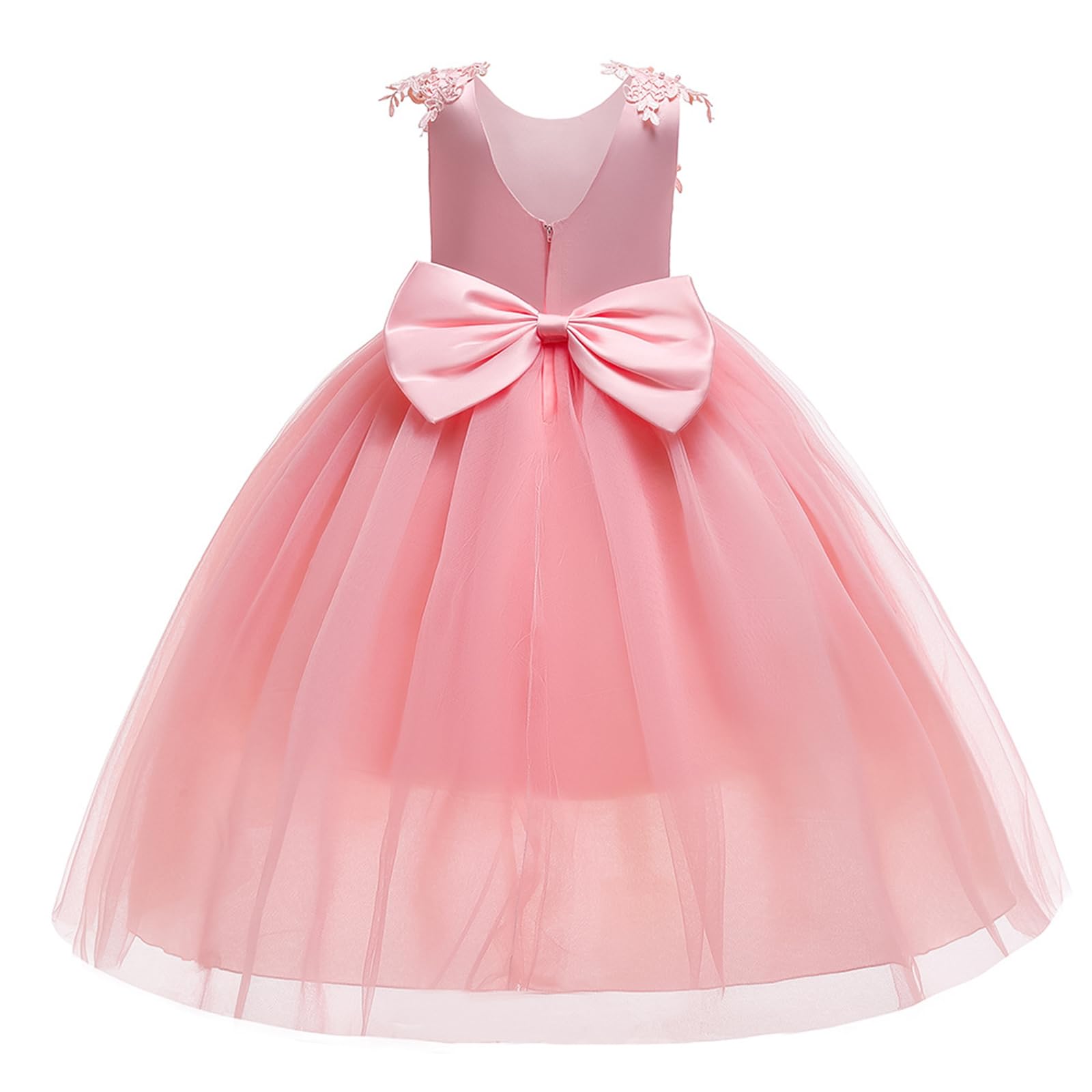 LOLANTA Vestiti Cerimonia Comunione Bambina,Abito Eleganti Bianoco Rosa Blu
