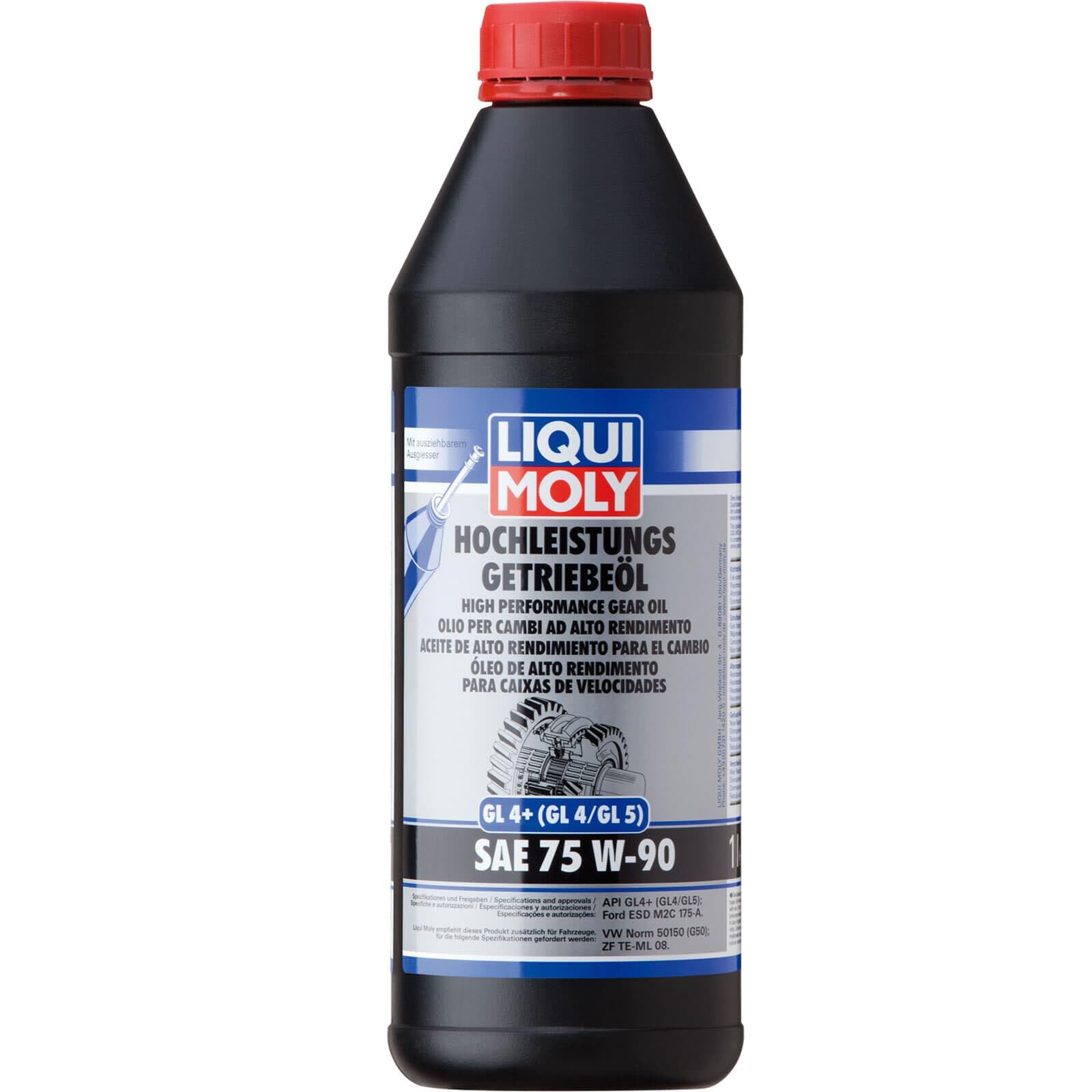 4x LIQUI MOLY 4434 Hochleistungs-Getriebeöl (GL4+) SAE 75W-90
