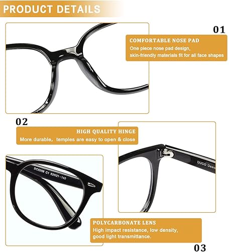 Miniatura 3 de Duco DC5208 - Gafas de lectura para videojuegos (luz azul)