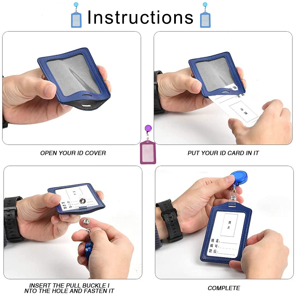 Durable Porta Carte D'identit&agrave; Jojo Style Bianco, 10 Pezzi