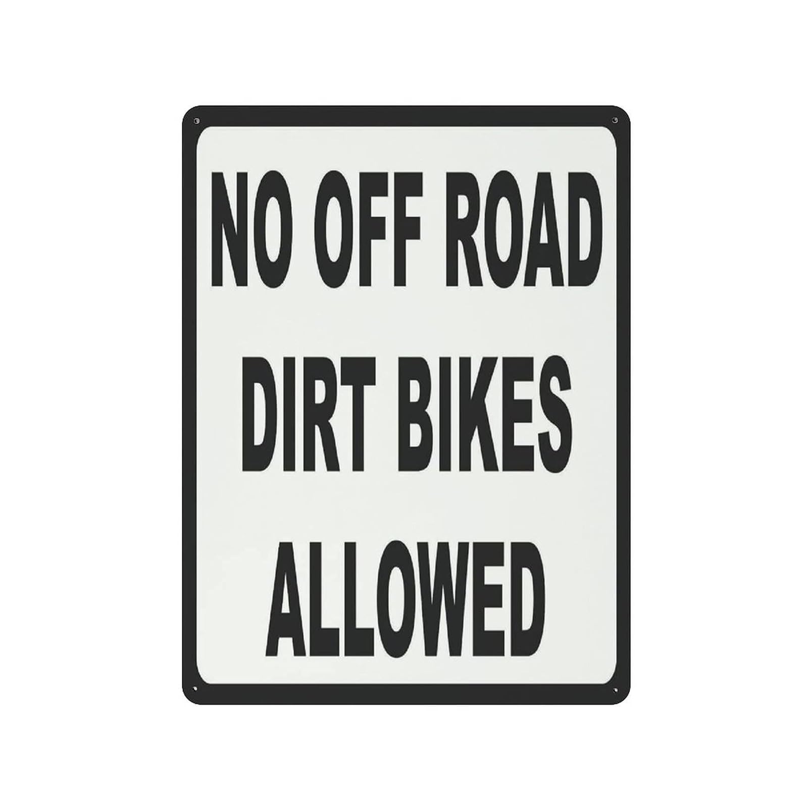 HSMXNEONJB Vintage Off Road Vehicle Warning Sign Aluminum Metal Tin Sign for Private Property No Trespassing Trail Gate 8 X 12 in