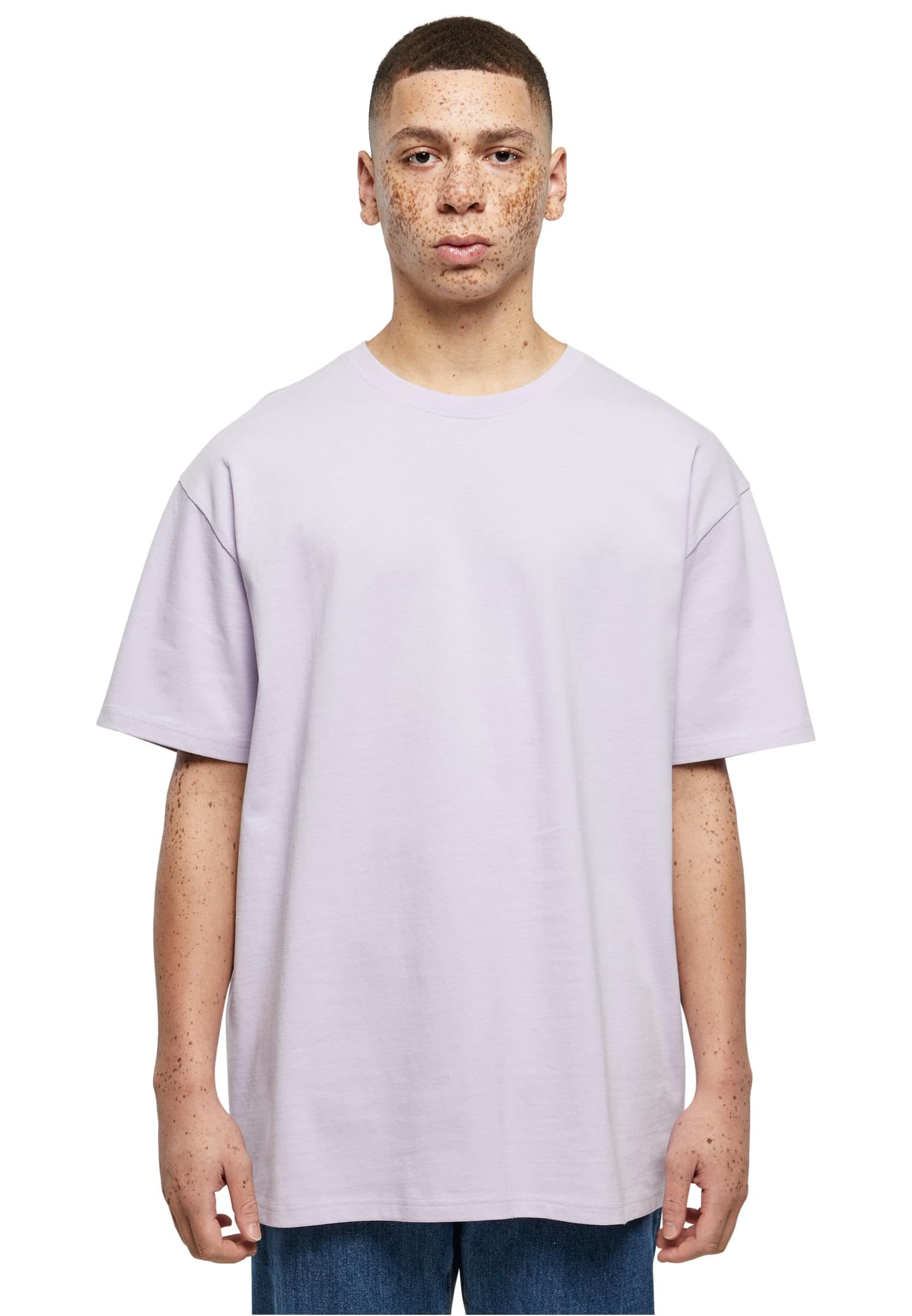 Build Your Brand Mens By102-heavy Oversize Tee T-Shirt, Fliederfarben, 5XL UK