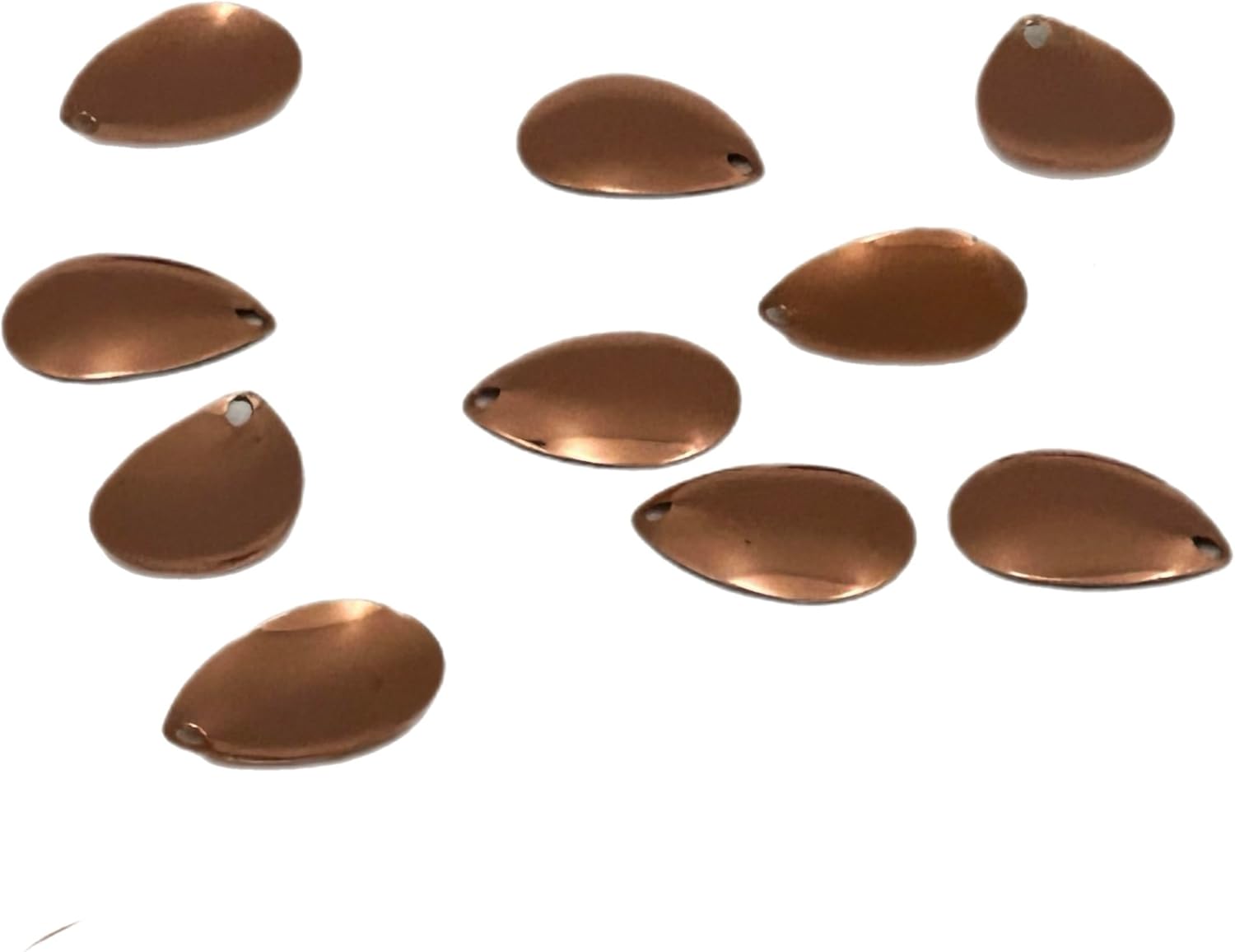 Colorado Copper Smooth Spinner Blade for Lure Making Supplies DIY Lure Part for Spinnerbait Inline Spinner Blade Made in USA 10 or 20 Pack 100% Copper Colorado Blade