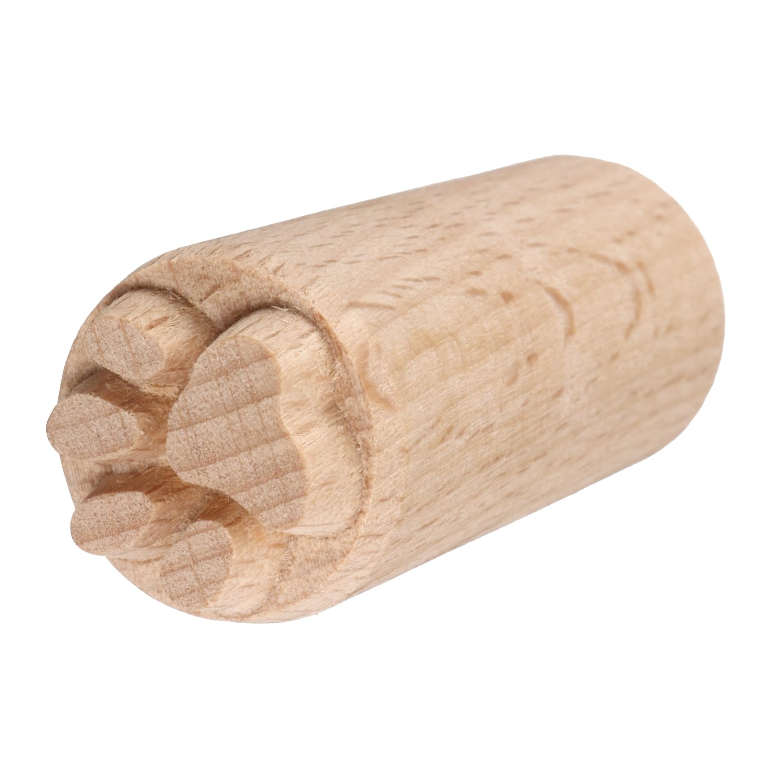 HARFINGTON Sellos de herramientas de cerámica de madera, 2 cm de diámetro, 5 cm de longitud, sellos de impresión de bloques de madera, patrón de patas para galletas y postres