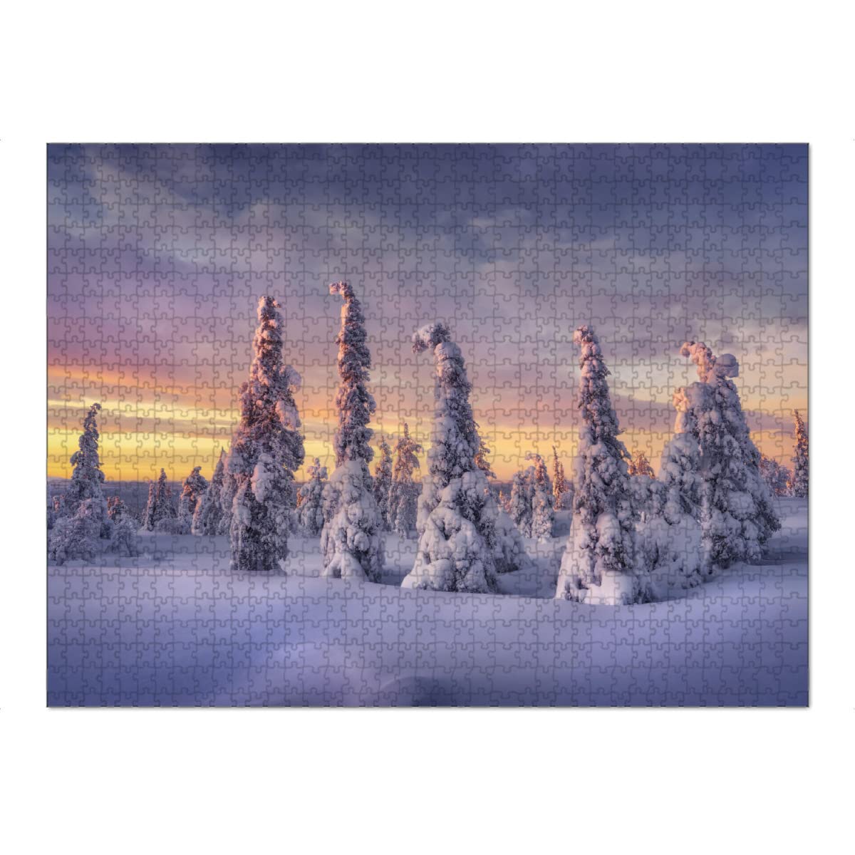 artboxONE-Puzzle XXL (1500 Teile) Natur Wesen aus EIS und Schnee - Puzzle Winter finnland Himmel
