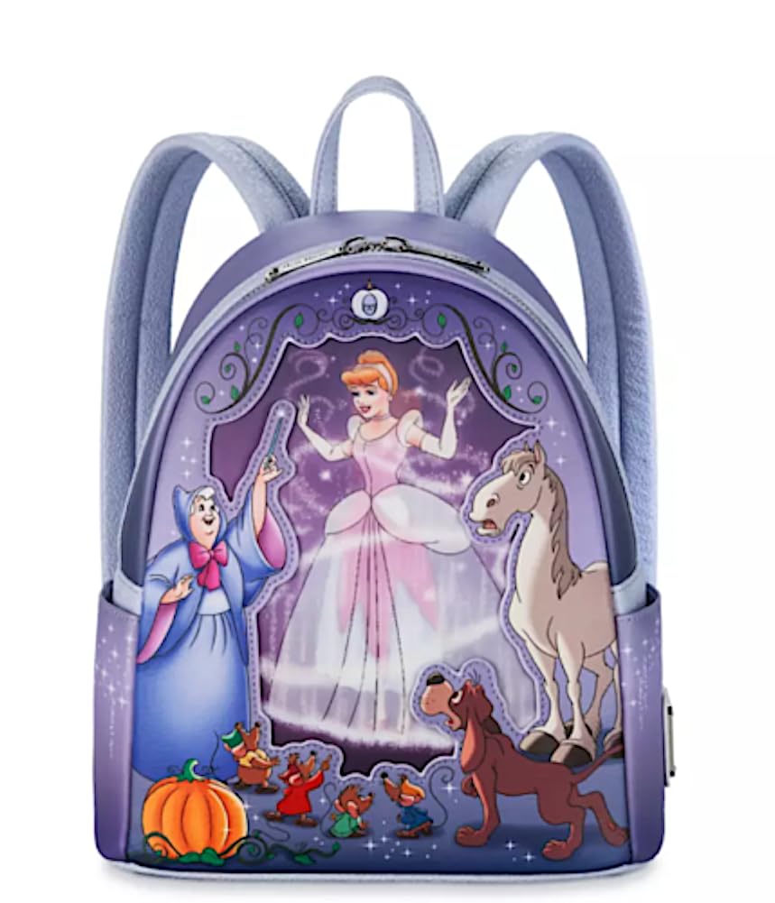 Loungefly Disney Parks Mini Zaino Disney100 Cenerentola, Viola, Medium, Zaino